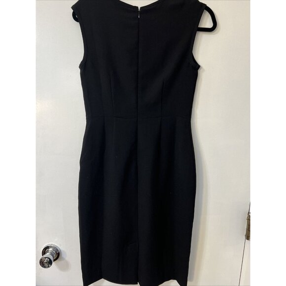 Banana Republic Black Dress Short Sleeve Sheath Size 0 Lined - Picture 3 of 8